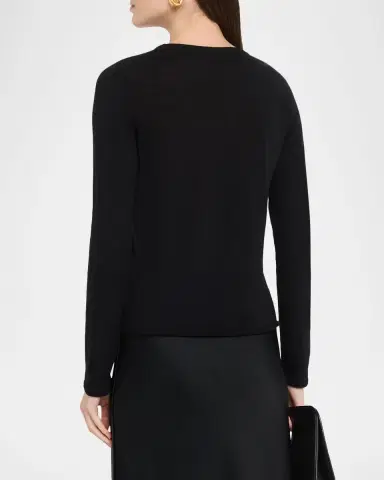 MAJESTIC FILATURES Machine Washable Cashmere Crewneck Pullover | Thumbnail 3