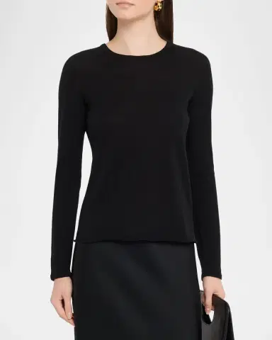 MAJESTIC FILATURES Machine Washable Cashmere Crewneck Pullover | Thumbnail 4