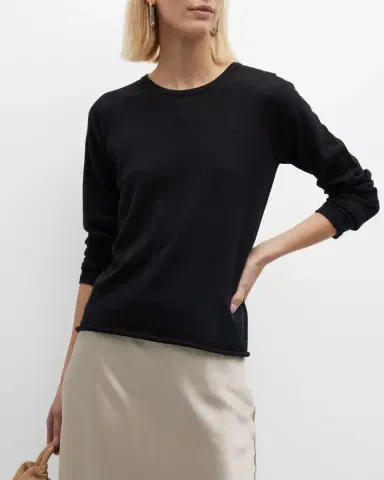 MAJESTIC FILATURES Machine Washable Cashmere Crewneck Pullover | Thumbnail 8