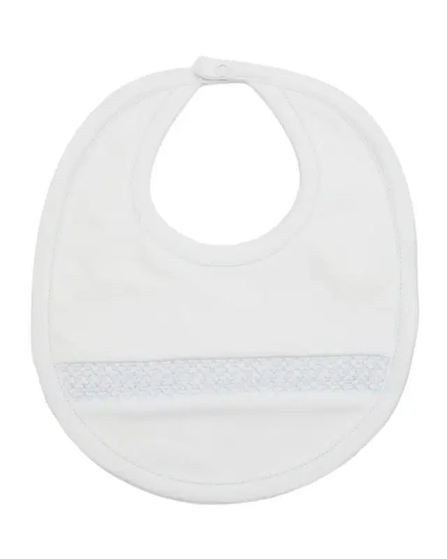 Boy 's Hand-Smocked Pima Cotton Baby Bib