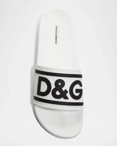 Dolce & Gabbana Men's Logo Pool Slides | Thumbnail 5 Dolce & Gabbana Men's Logo Pool Slides | Thumbnail 5