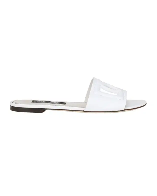 Dolce & Gabbana Cutout DG Flat Slide Sandals