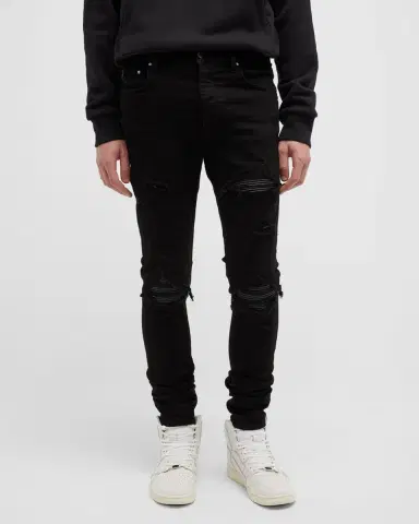 Amiri Men 's MX1 Destroyed Skinny Jeans | Thumbnail 4