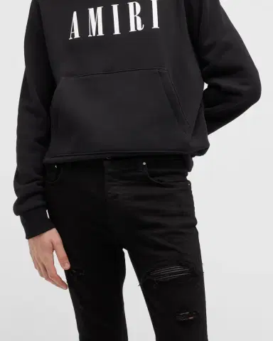 Amiri Men 's MX1 Destroyed Skinny Jeans | Thumbnail 6