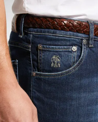 Brunello Cucinelli Men's 5-Pocket Denim Jeans | Thumbnail 5 Brunello Cucinelli Men's 5-Pocket Denim Jeans | Thumbnail 5