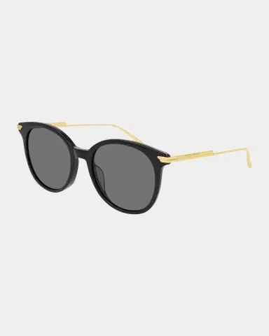 Bottega Veneta Round Acetate/Metal Sunglasses | Thumbnail 2 Bottega Veneta Round Acetate/Metal Sunglasses | Thumbnail 2