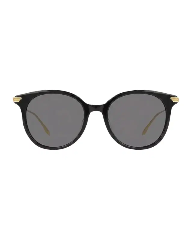 Bottega Veneta Round Acetate/Metal Sunglasses
