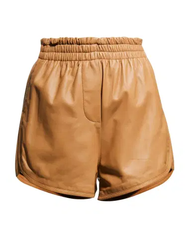 ZEYNEP ARCAY Leather Jogger Shorts | Thumbnail 1