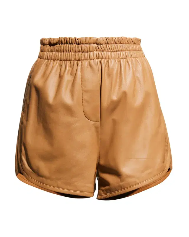 ZEYNEP ARCAY Leather Jogger Shorts