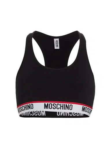 MOSCHINO Women's Logo Tape Bra | Thumbnail 1 MOSCHINO Women's Logo Tape Bra | Thumbnail 1