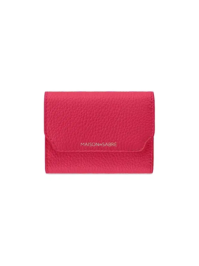 Maison de Sabre Women's Leather Trifold Wallet - Fuchsia Lavender