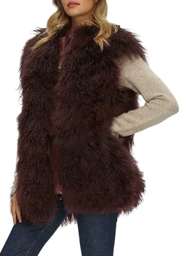 Gorski Women's Select Mongolian Goat Zip Vest | Thumbnail 2 Gorski Women's Select Mongolian Goat Zip Vest | Thumbnail 2