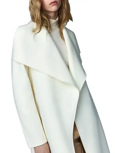 Mackage Women's Belted Light Wool Coat - Cream - Size XL | Thumbnail 5