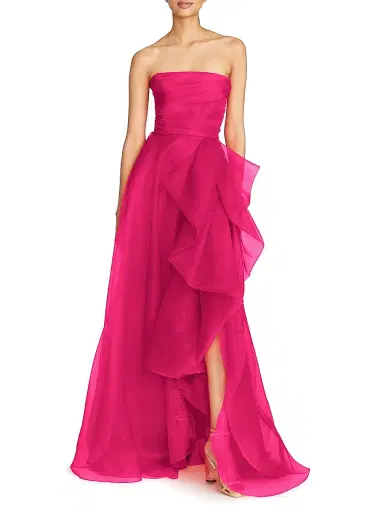 THEIA Women's Teresa Draped Tulle Gown - Zinnia - Size 16 | Thumbnail 2 THEIA Women's Teresa Draped Tulle Gown - Zinnia - Size 16 | Thumbnail 2