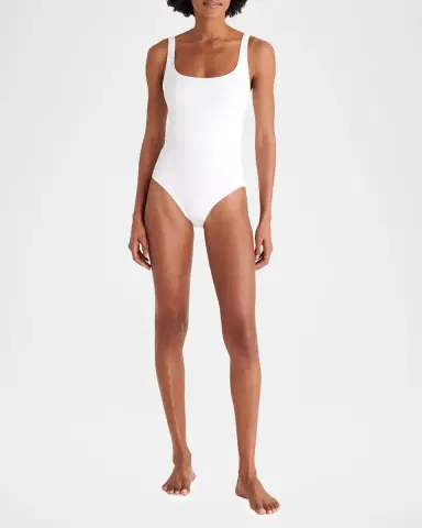 Eres Asia Scoop-Neck One-Piece Swimsuit with Waistband Detail | Thumbnail 2