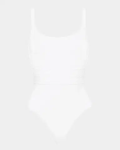 Eres Asia Scoop-Neck One-Piece Swimsuit with Waistband Detail | Thumbnail 1