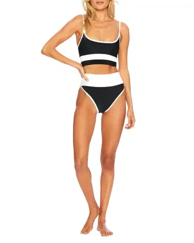 BEACH RIOT Eva Ribbed Colorblock Swim Top | Thumbnail 1 BEACH RIOT Eva Ribbed Colorblock Swim Top | Thumbnail 1
