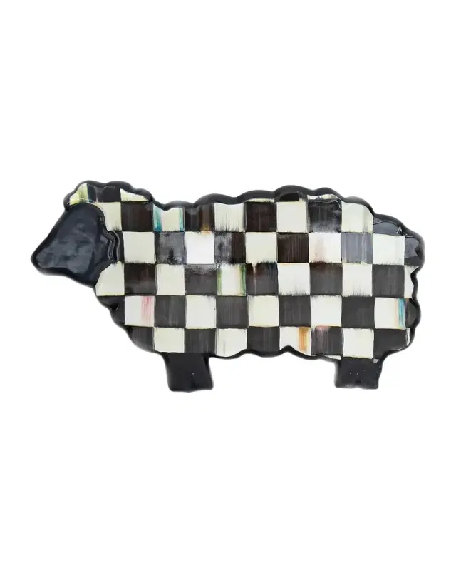 MacKenzie-Childs 13.75" Courtly Check Sheep Serving Board