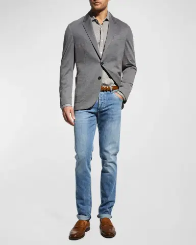 Brunello Cucinelli Men's 5-Pocket Denim Jeans | Thumbnail 2