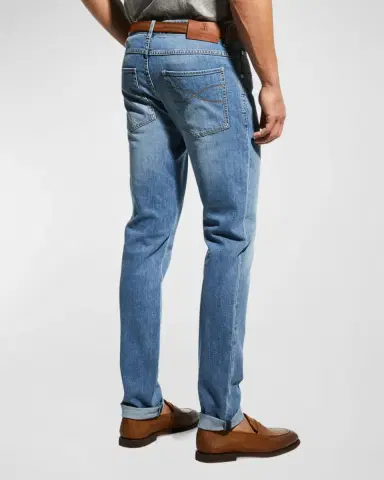 Brunello Cucinelli Men's 5-Pocket Denim Jeans | Thumbnail 3