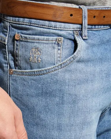 Brunello Cucinelli Men's 5-Pocket Denim Jeans | Thumbnail 5