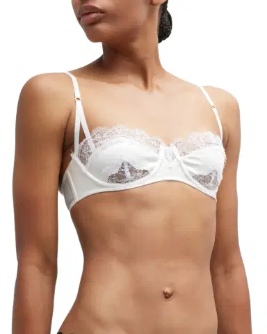 Kiki de Montparnasse Sensuel Lace-Trim Underwire Balconette Bra | Thumbnail 1 Kiki de Montparnasse Sensuel Lace-Trim Underwire Balconette Bra | Thumbnail 1