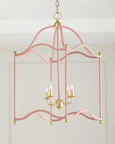 Old World Design Blush and Gold Maggie Lantern | Thumbnail 2