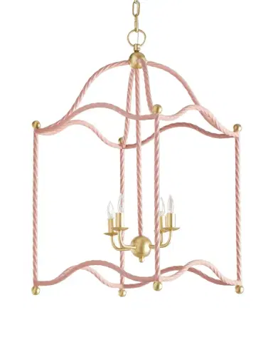 Old World Design Blush and Gold Maggie Lantern | Thumbnail 1