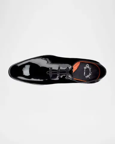 Santoni Men's Padova Patent Leather Oxfords | Thumbnail 2