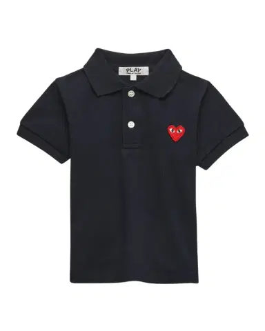 Comme des Garcons Kid's Heart Graphic Polo Shirt, Size -6 | Thumbnail 1