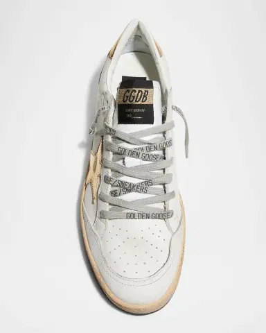 Golden Goose Ball Star Mixed Leather Low-Top Sneakers | Thumbnail 5 Golden Goose Ball Star Mixed Leather Low-Top Sneakers | Thumbnail 5