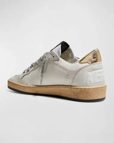 Golden Goose Ball Star Mixed Leather Low-Top Sneakers | Thumbnail 6 Golden Goose Ball Star Mixed Leather Low-Top Sneakers | Thumbnail 6