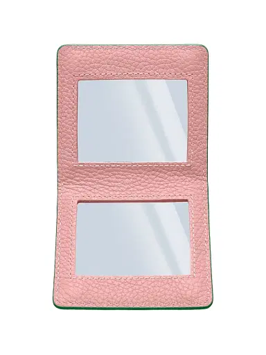 MAISON de SABRÉ Leather Compact Mirror - Emerald Lily | Thumbnail 5