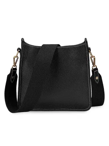 GiGi New York Women's Elle Marching Horse Leather Crossbody Bag - Black | Thumbnail 1 GiGi New York Women's Elle Marching Horse Leather Crossbody Bag - Black | Thumbnail 1