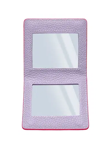MAISON de SABRÉ Leather Compact Mirror - Fuchsia Lavender | Thumbnail 5