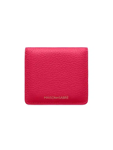 MAISON de SABRÉ Leather Compact Mirror - Fuchsia Lavender | Thumbnail 1