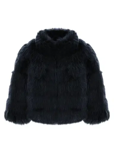 Gorski Women's Merinillo Shearling Lamb Bolero - Navy - Size XL | Thumbnail 1 Gorski Women's Merinillo Shearling Lamb Bolero - Navy - Size XL | Thumbnail 1