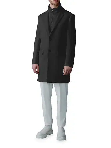 Mackage Men's Skai Down-Lined Wool Coat - Black | Thumbnail 2