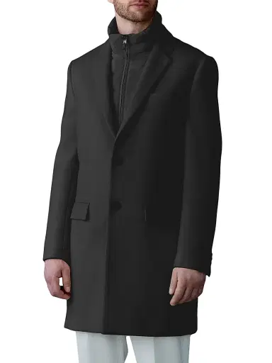 Mackage Men's Skai Down-Lined Wool Coat - Black | Thumbnail 3