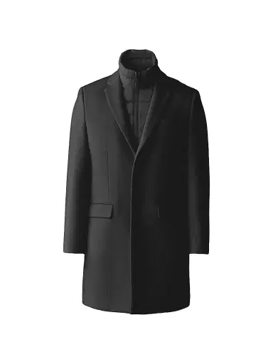 Mackage Men's Skai Down-Lined Wool Coat - Black | Thumbnail 1