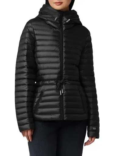 Soia & Kyo Women's Ayleen Lightweight Hooded Puffer Jacket - Black - Size Small | Thumbnail 3