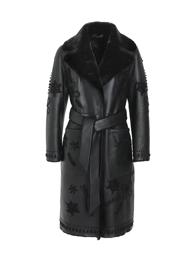 Gorski Women's Merino Shearling Lamb Short Coat - Black