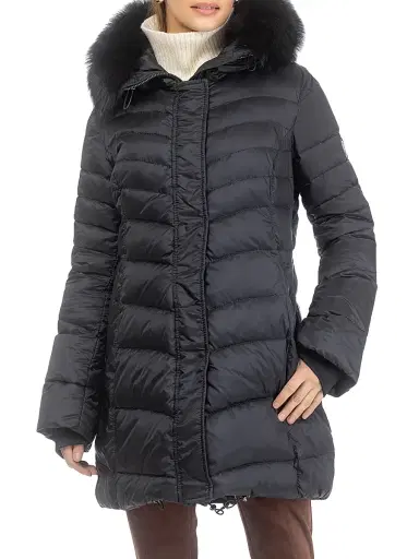 Gorski Women's Apres-ski Jacket with Detachable Toscana Lamb Hood Trim | Thumbnail 3 Gorski Women's Apres-ski Jacket with Detachable Toscana Lamb Hood Trim | Thumbnail 3