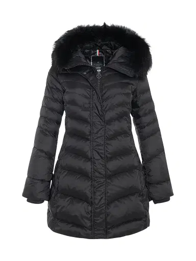 Gorski Women's Apres-ski Jacket with Detachable Toscana Lamb Hood Trim | Thumbnail 1 Gorski Women's Apres-ski Jacket with Detachable Toscana Lamb Hood Trim | Thumbnail 1