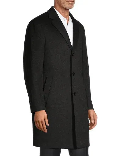 Cardinal Of Canada Men's Pierre Cashmere Topcoat | Thumbnail 4 Cardinal Of Canada Men's Pierre Cashmere Topcoat | Thumbnail 4