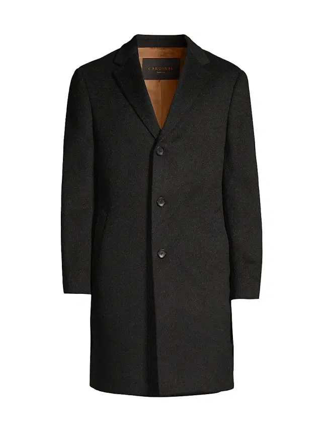 Cardinal Of Canada Men's Pierre Cashmere Topcoat - Charcoal