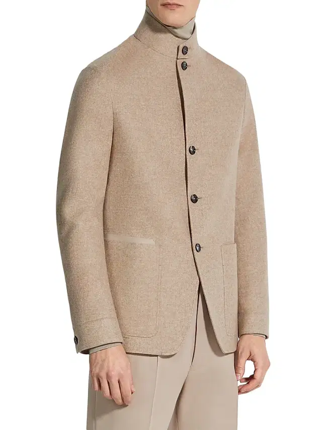 ZEGNA Men's Oasi Cashmere II Conte Chore Jacket - Light Taupe