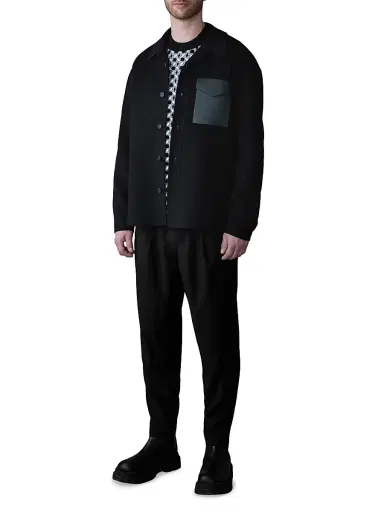 Mackage Men's Emmanuel Wool Overshirt - Black - Size 36 | Thumbnail 2 Mackage Men's Emmanuel Wool Overshirt - Black - Size 36 | Thumbnail 2