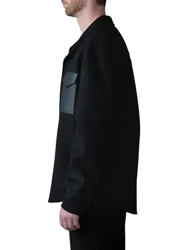 Mackage Men's Emmanuel Wool Overshirt - Black - Size 36 | Thumbnail 4 Mackage Men's Emmanuel Wool Overshirt - Black - Size 36 | Thumbnail 4