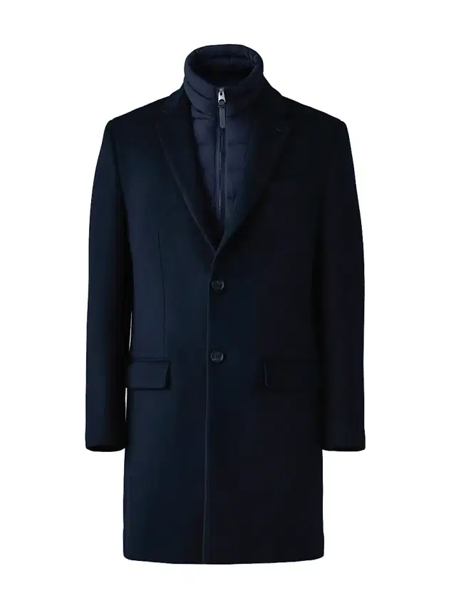 Mackage Men's Skai Down-Lined Wool Coat - Navy